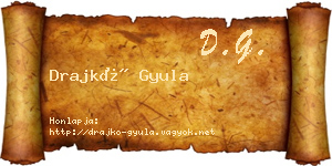 Drajkó Gyula névjegykártya