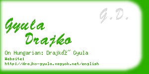 gyula drajko business card